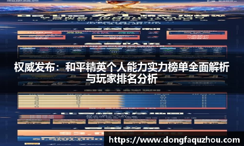 权威发布：和平精英个人能力实力榜单全面解析与玩家排名分析