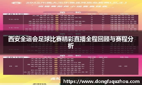 西安全运会足球比赛精彩直播全程回顾与赛程分析