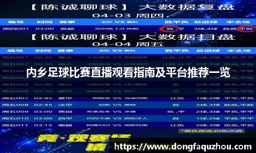内乡足球比赛直播观看指南及平台推荐一览